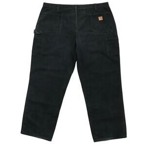 CARHARTT B11 PANTS 44 x 32 MENS BLACK CANVAS DUCK DUNGAREE FIT GRUNGE VINTAGE